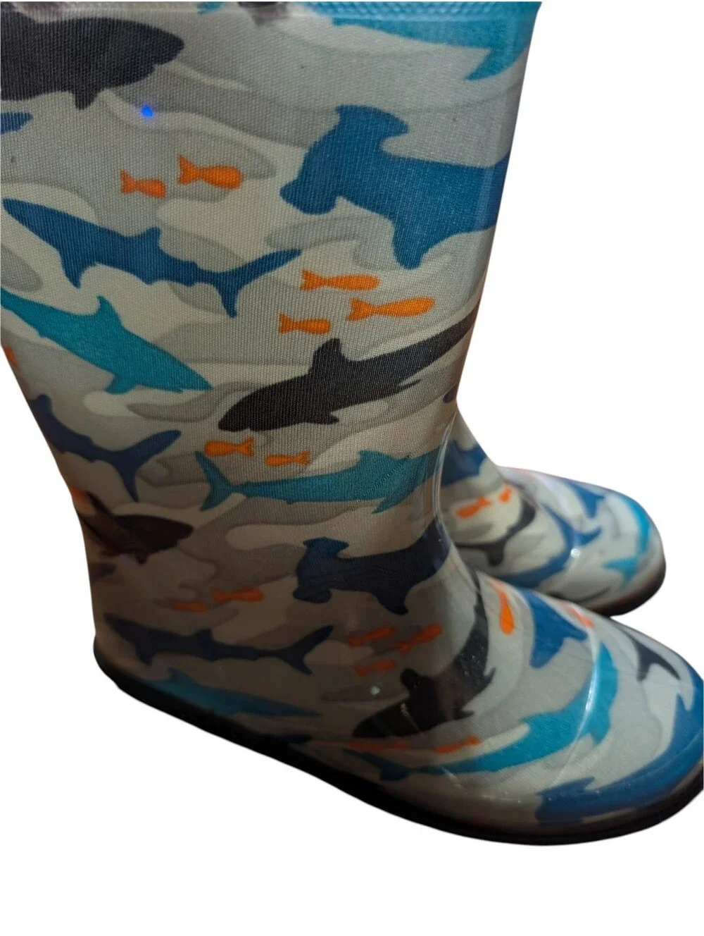 Member's Mark Light Up Shark Pull On Kid Rain Boots